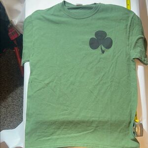 “Don’t Tread On Me” Leprechaun & Black Clover Olive Green T-Shirt